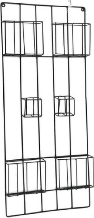 Tijdschriftenrek Zwart 77 cm Wanddecoratie Wandplaat Foto's ophangen Wandrek Magazine rek