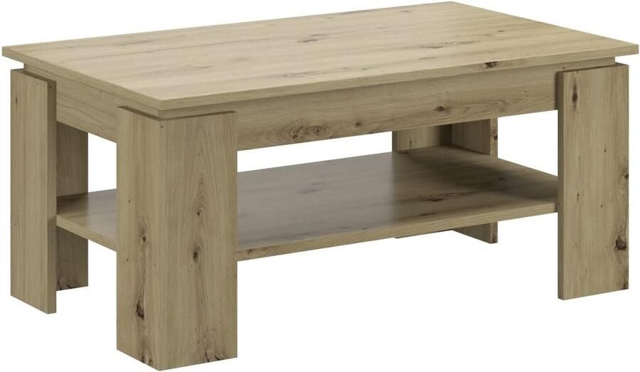 Rootz Living Rootz Titan Salontafel Houten materiaal Artisan Oak Replica Duurzame ie 100cm x 45cm x 60cm