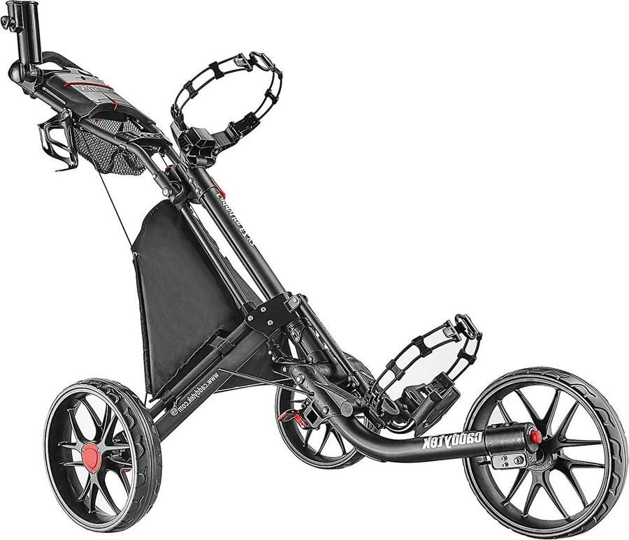 Titel: 3 wiel golf push cart licht vouwen donkergrijs Golfwagen Golf trolleys
