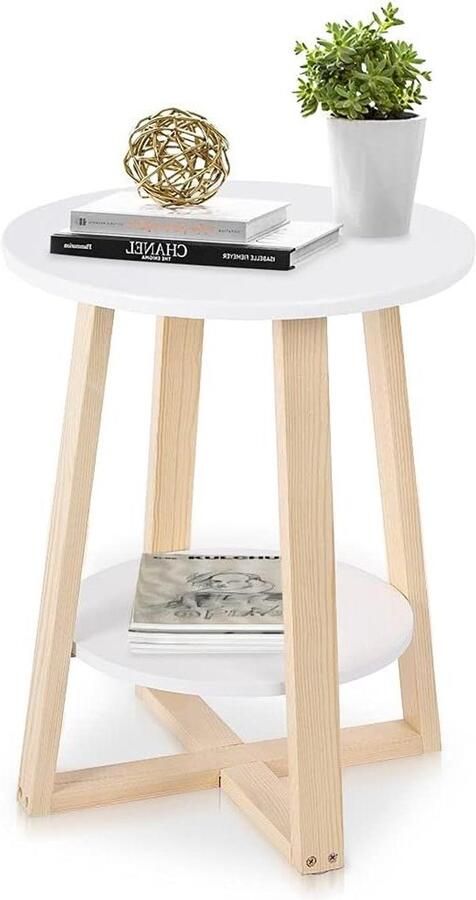 Titel: Bijzettafel Dubbele Scandinavische stijl Nachtkastje Tafelblad