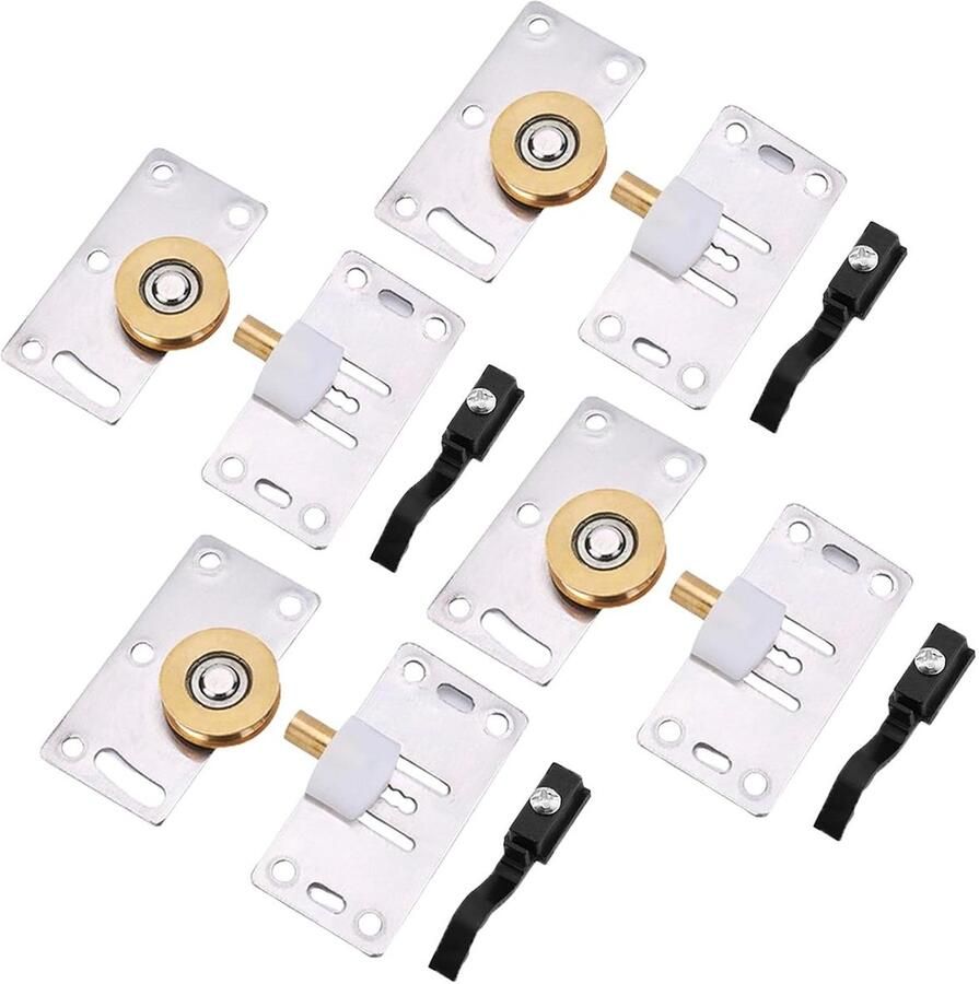 Titel: Set van 4 schuifdeurwielen voor kledingkast rollende wielen voor soepele beweging kastaccessoires voor schuifdeuren wielen voor kledingkast en raam fittings