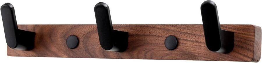 Titel: Wood Coat Rack with 3 Hooks for Hanging Clothes Hats and Handbags Bedroom and Bathroom Organizer