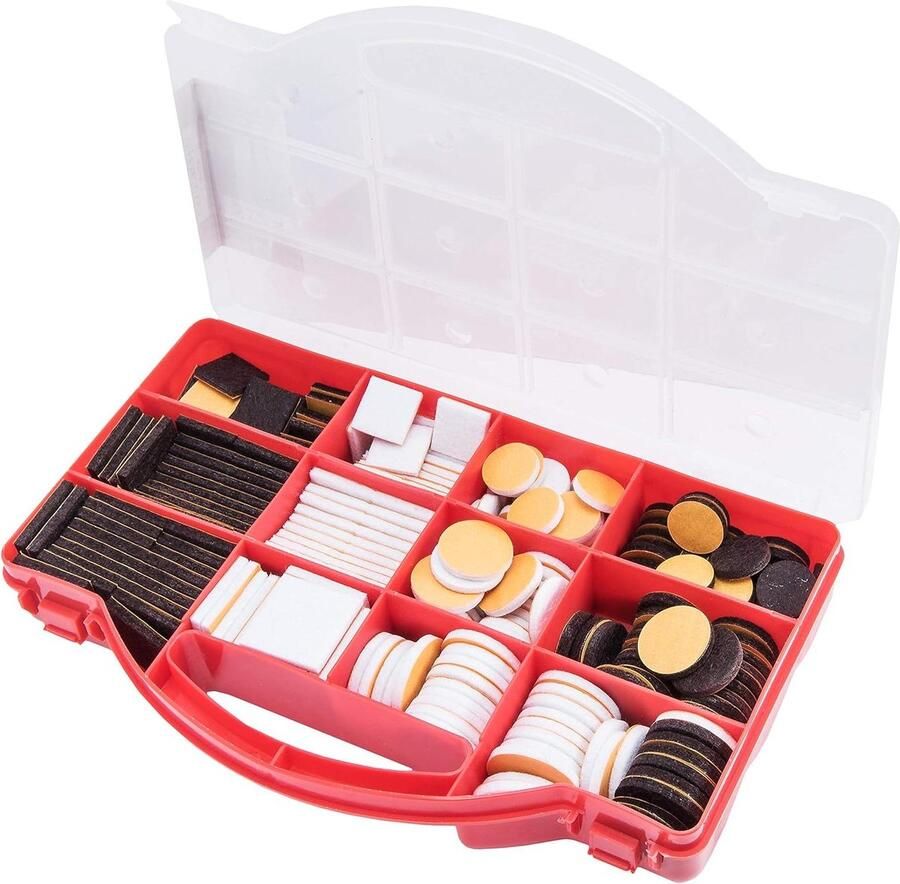 Titel:Viltglijder-Assortiment 275-Delig Zelfklevend Bruin Wit B34140