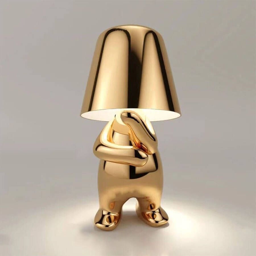 A.K.A. Toby Brother 03 Bureaulamp led dimbaar industrieel goud – lampje woonkamer oplaadbare tafellamp slaapkamer nachtlampje volwassenen – Touch