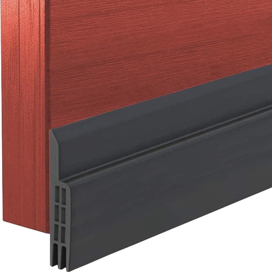 Tochtstopper voor Deuren Zelfklevende Deurafdichting met Geluidsisolatie 5 x 100 cm Zwart