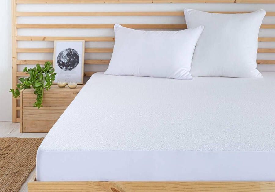 Todocama Adjustable Terry Towelling Waterproof Breathable Mattress Protector for Bed 80 x 190 200 cm