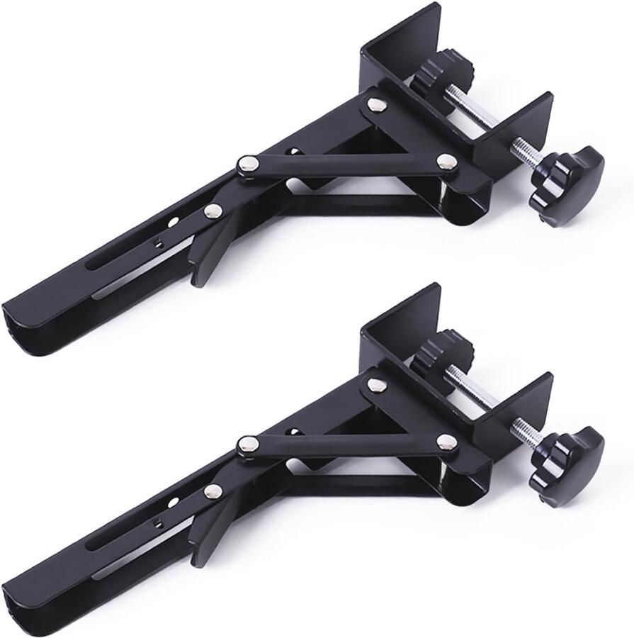 Toetsenbordhouder 2 stuks RVS inklapbare plankhouder met verstelbare C-klemmen voor bureau