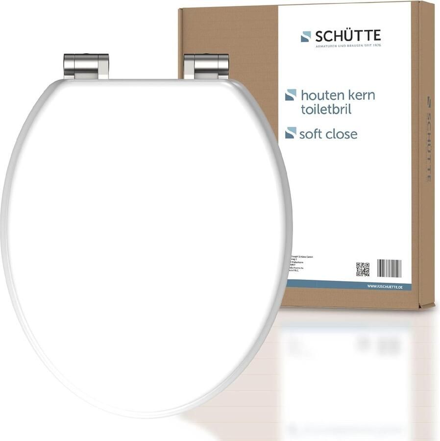 Toiletbril met Softclosemechanisme van Hout en MDF Draagvermogen tot 175 kg Wit