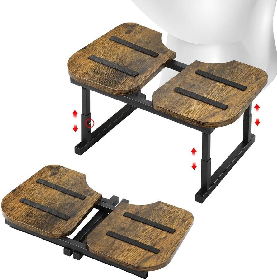 Toiletkruk Verbeterd Comfort en Ergonomisch Ontwerp 1 stuk Hout en Metaal
