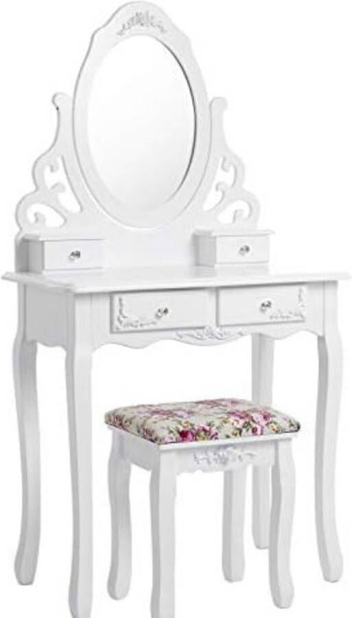 Toilettafel Kaptafel Met Spiegel Make Up Tafel - Foto 7