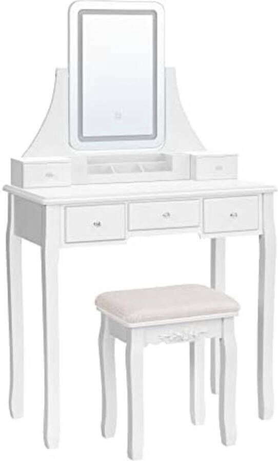 Toilettafel Kaptafel Met Spiegel Make Up Tafel - Foto 6