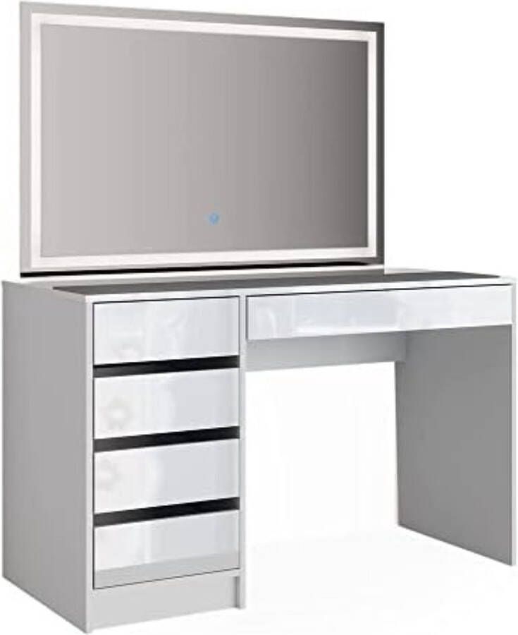 Toilettafel Kaptafel Met Spiegel Make Up Tafel Wit
