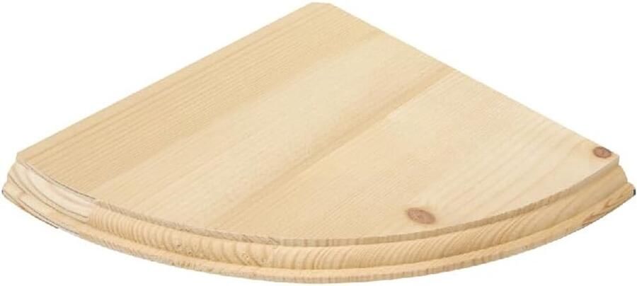 Houten zwevende hoekplanken 2 maten eenvoudig te monteren wandplank klaar om te schilderen beits of vernis armaturen inbegrepen (285 cm x 285 cm) - Foto 2