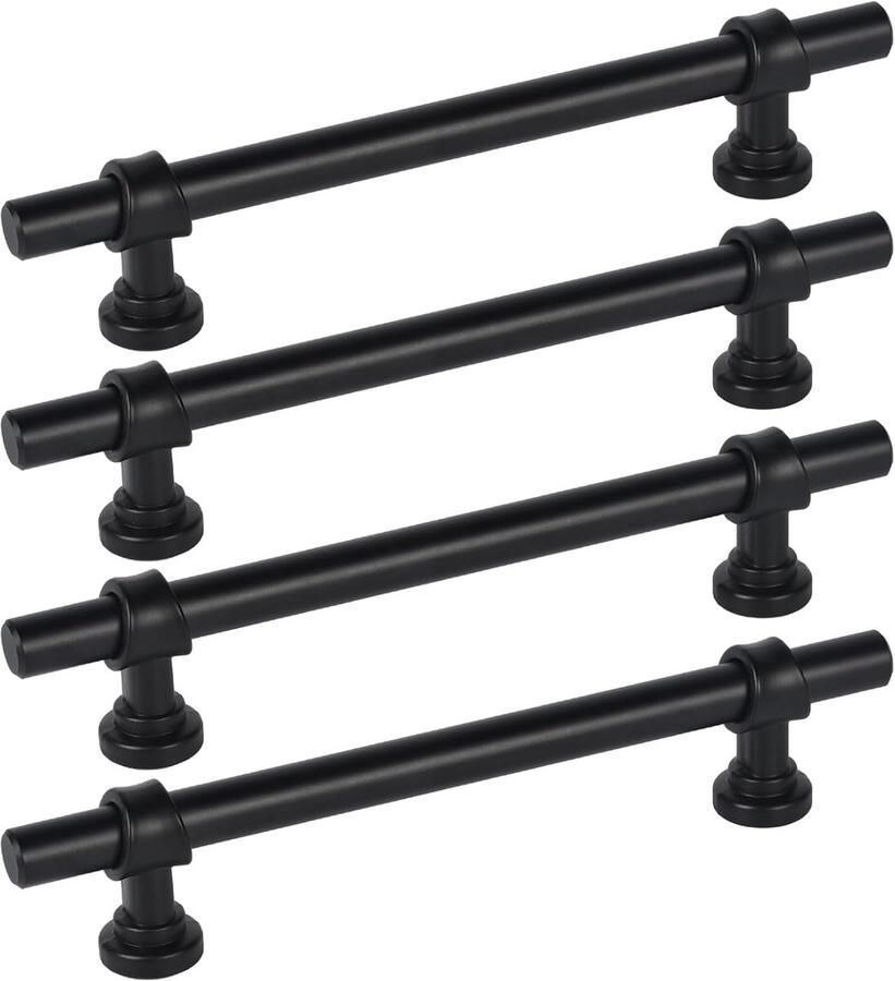 TopHomer Wardrobe Door Handle 128mm 4pcs Stylish Kitchen Cabinet Handles Furniture Wardrobe Drawer Handles Cabinet Door Handles for Kitchen Chest Drawers Bathroom