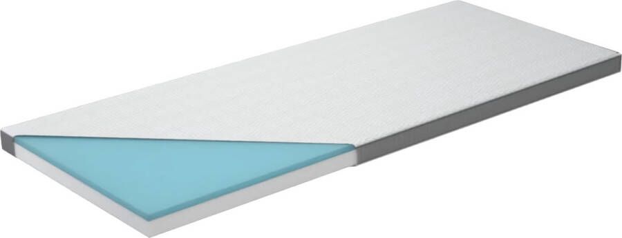 Topper 120 x 200 cm hoogte H2 H3 orthopedische matrastopper voor matras en boxspringbed van gelschuim 120 x 200 cm voor mensen met allergieën overtrek