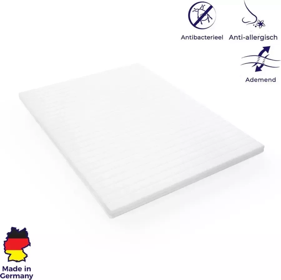 Topper matras 120 x 200 cm koudschuim microvezel tijk 5cm hoog topdekmatras