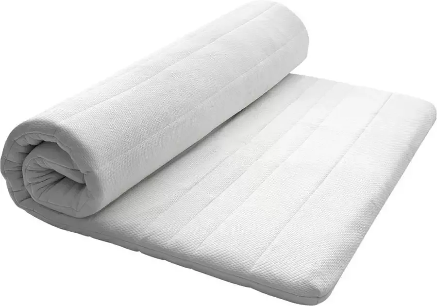 Topper matras 140 x 200 – 2-Pers Topdekmatras HR Koudschuim – 7 CM Dik Antibacterieel Orthopedisch Verantwoord Incl Wasbare Hoes