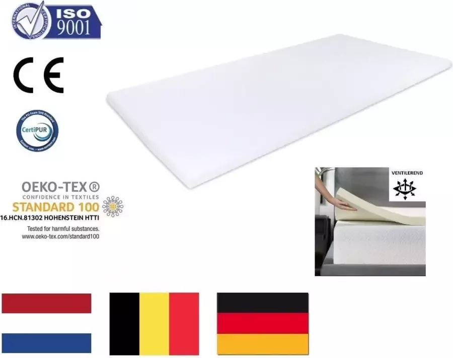 Topper Matras 180x200 Dekmatras Koudschuim HR 6 7cm