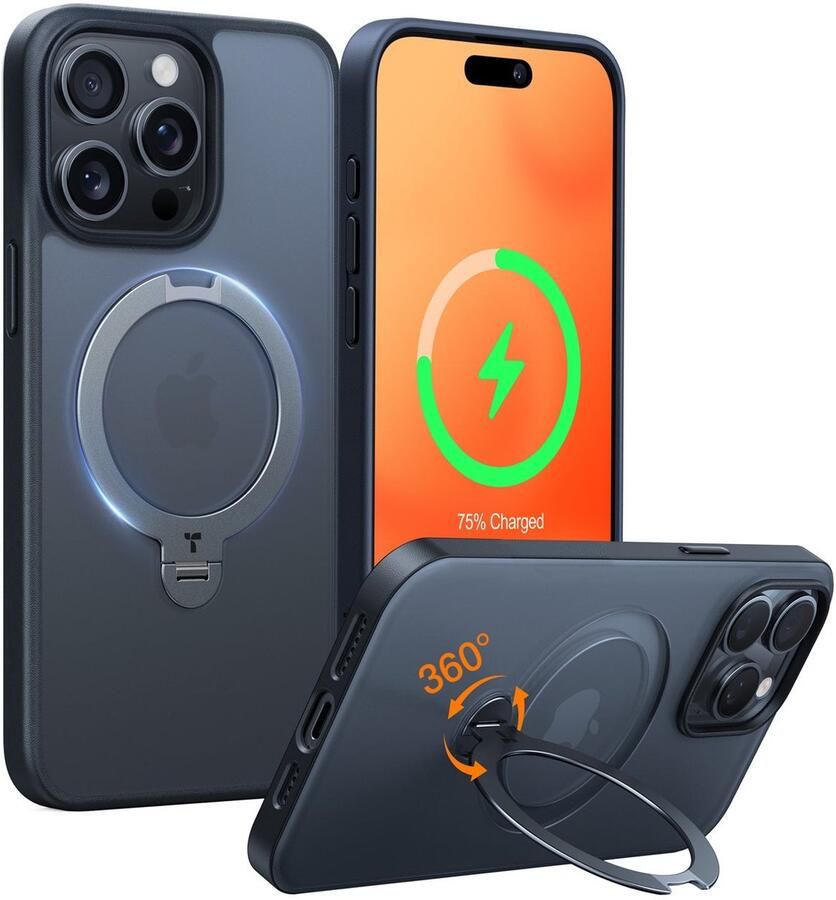 Torras Ostand Q3 Spin mobiele telefoon behuizingen 15 5 cm (6.1) Hoes Zwart