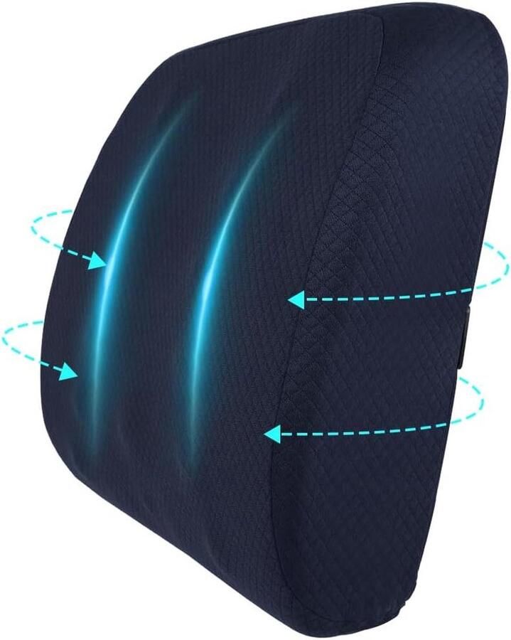 Traagschuim lendensteunkussen ergonomisch comfort verstelbare riemen ademende mesh-hoes lendenkussen voor bureaustoel autostoel
