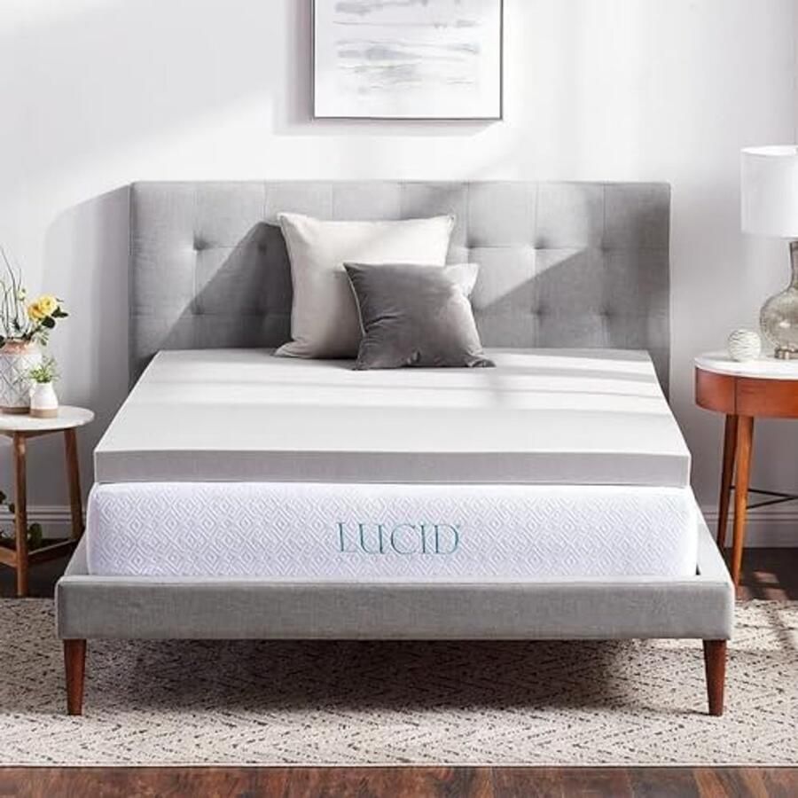 Traagschuim Matras Topper 135 x 190 cm 7.5 cm Dikte met Bamboe Houtskool