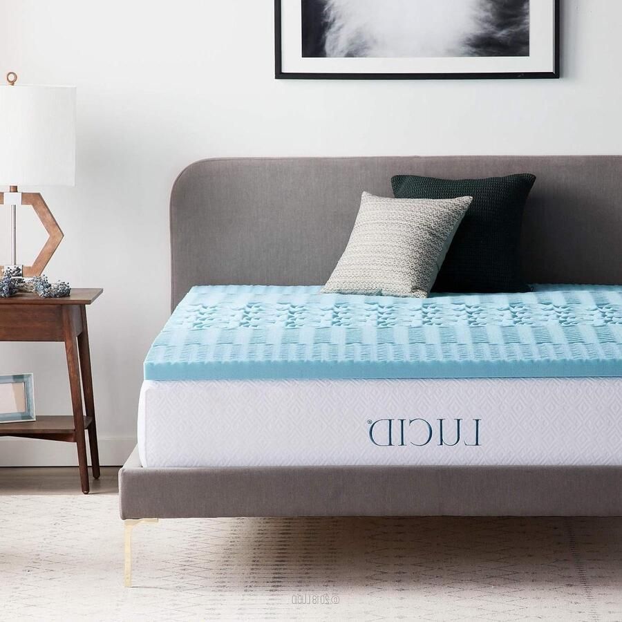 Traagschuim matrastopper 90x190 cm eenpersoonsbed 5 zones en koelgel infusie Oeko-Tex gecertificeerd 5 cm dik