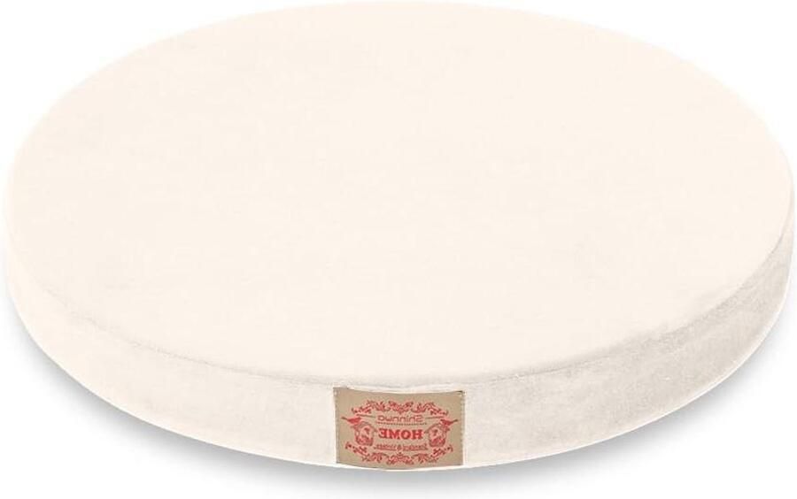 Traagschuim rond zitkussen afneembaar en wasbaar binnen buiten kantoorstoel zwart 16 inch wit