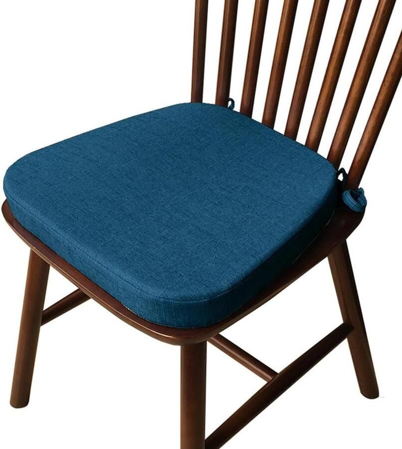 Traagschuim zitkussen linnen stoelkussens voor eetkamerstoelen met stropdassen keukenstoelkussens antislip U-vorm stoelkussens A 40x38x33cm