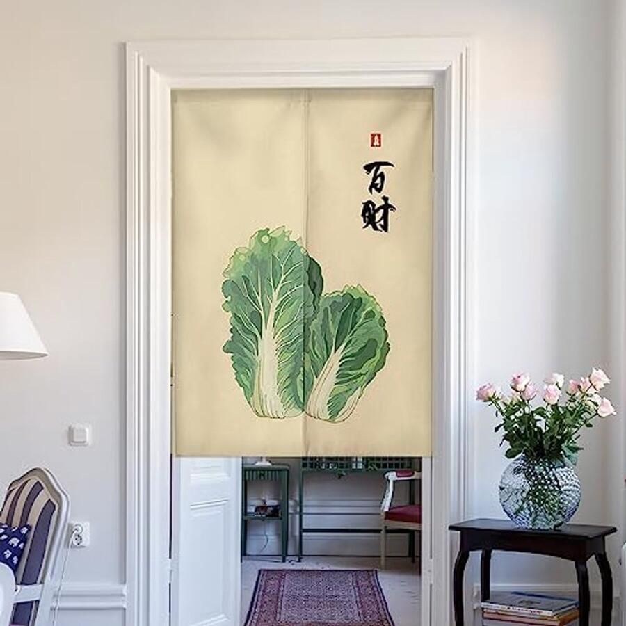 Traditioneel Japans scheidingsgordijn voor deuropeningen raambekleding en wanddecoratie 65 x 90 cm