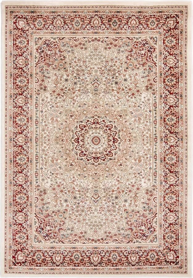 Traditioneel Vloerkleed met Oriëntaals Patroon 60x100 cm Rood Crème Perfect voor Woonkamer Slaapkamer en Eetkamer