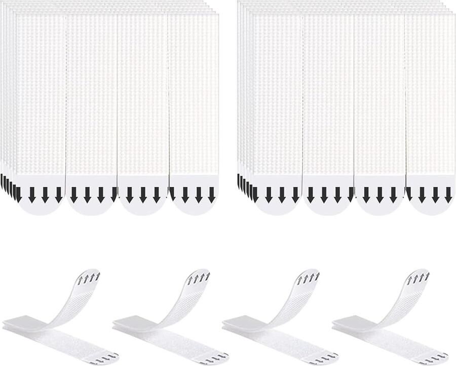 TRANKIELO Zelfklevende Fotomontagestrips – 24 Paar (48 Strips) – Fotohangers en Plakband – Foto's Ophangen zonder Boren – Posterstrips voor Fotolijsten en Wanddecoraties