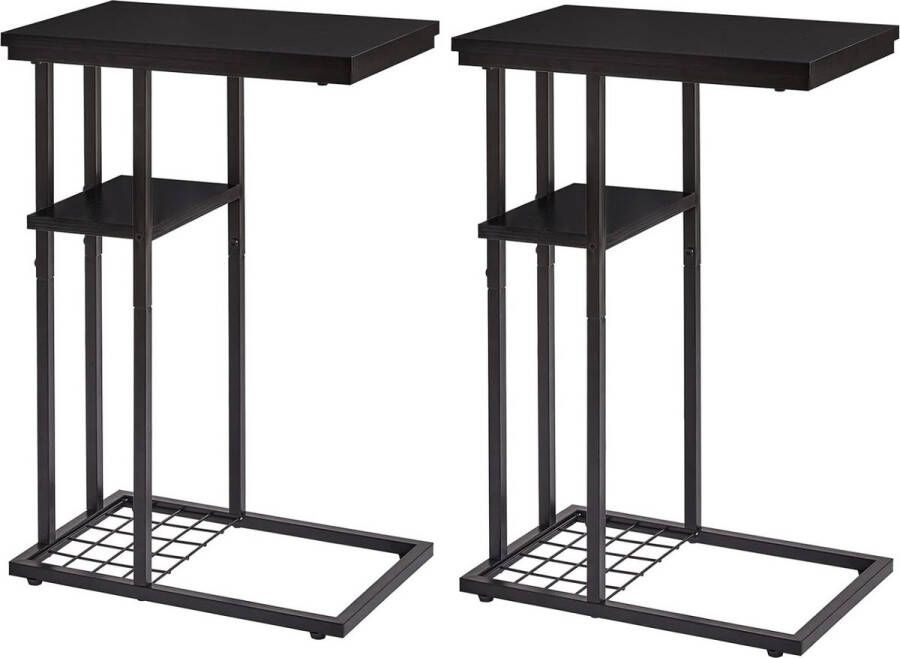 Translate the following text to Dutch: 2 Side table elegant small coffee table industrial design set of 2 40 x 26