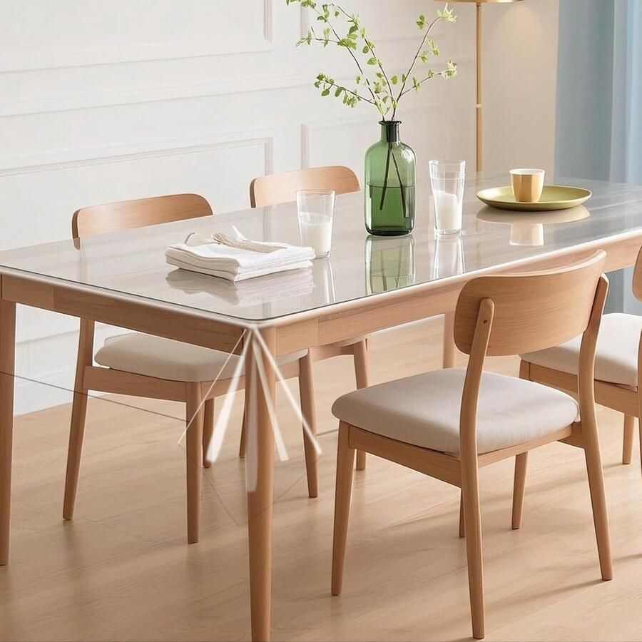 Transparant Plastic Tafelkleed Bescherming Afwasbaar 1 stuk PVC