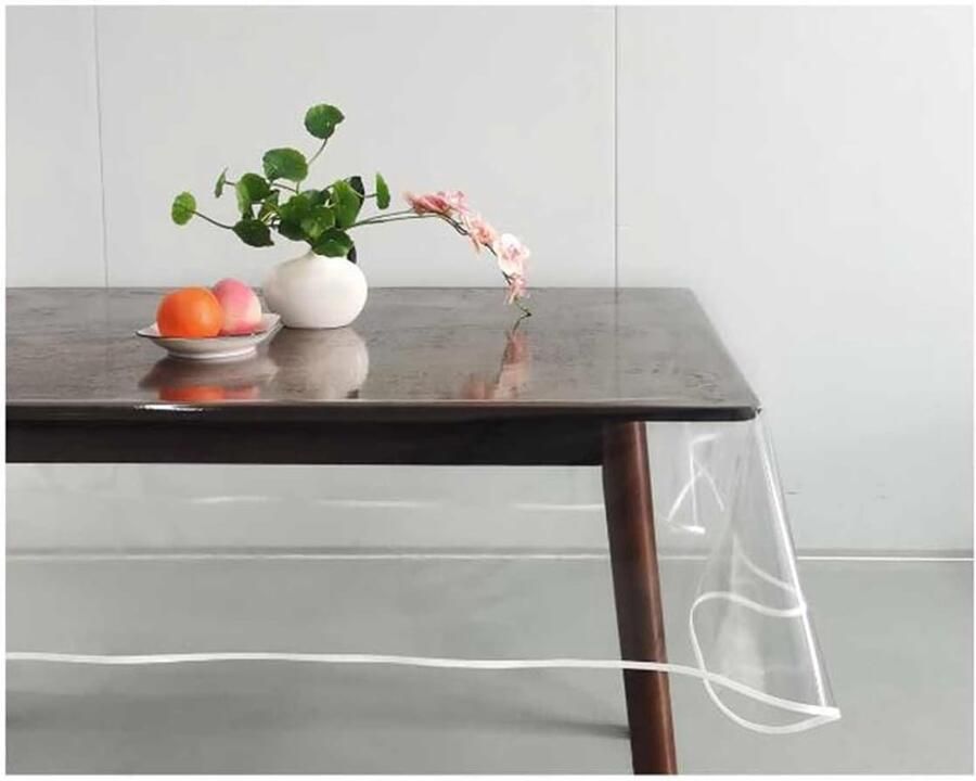 Transparant PVC-tafelkleed waterdicht en slijtvast 1 stuk 180 x 140 cm