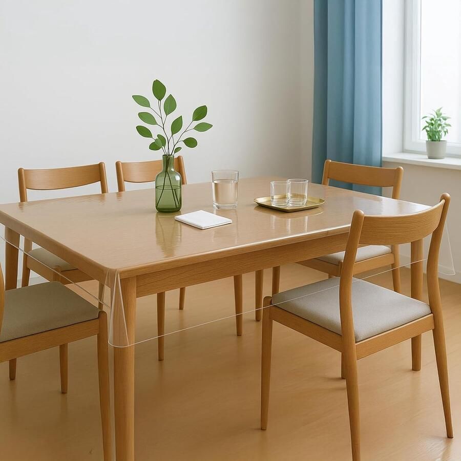 Transparant PVC Tafelkleed Waterdicht Wasbaar 260 x 140 cm