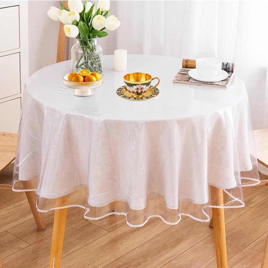 Transparant tafelkleed waterdicht en oliebestendig 1 stuk PVC