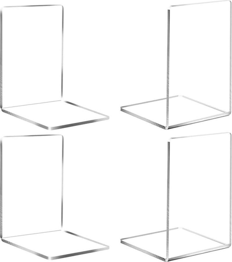 Transparante acryl boekensteunen set school thuis kantoor bibliotheek slaapkamer bureauorganisatie decoratie