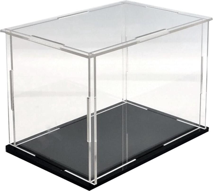 Transparante Acryl Vitrine Bescherming voor Actiefiguren 1 stuk Zwart Acryl 45 x 20 x 30 cm