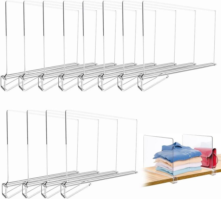 Transparante acryl wandplanken multifunctioneel 16 stuks