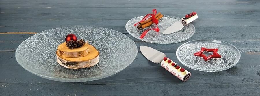 Transparante Arabesque tafelloper Elegant decoratief glas 1 stuk