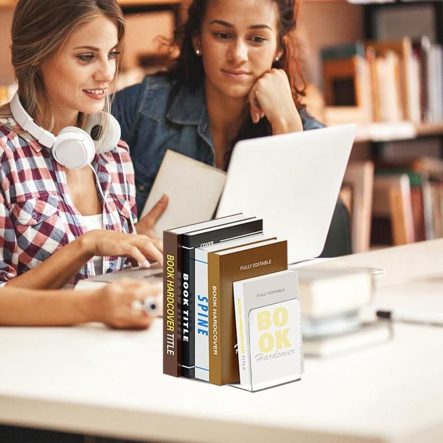 Transparante Boekensteunen van Acryl Set van 6 Voor Kantoor School Bibliotheek Slaapkamer Decoratie boeksteun