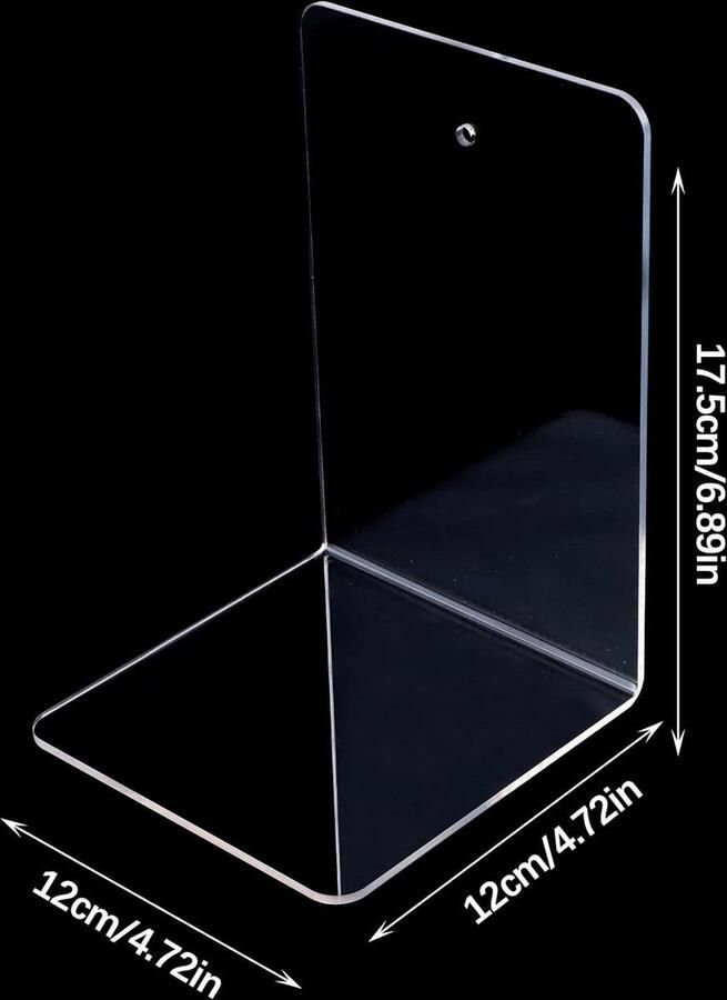 Transparante Boekensteunen van Acryl Set van 8 Stuks Sterk en Robuust Antislip Boekenkast Decoratie Voor Kantoor School Bibliotheek boekensteun