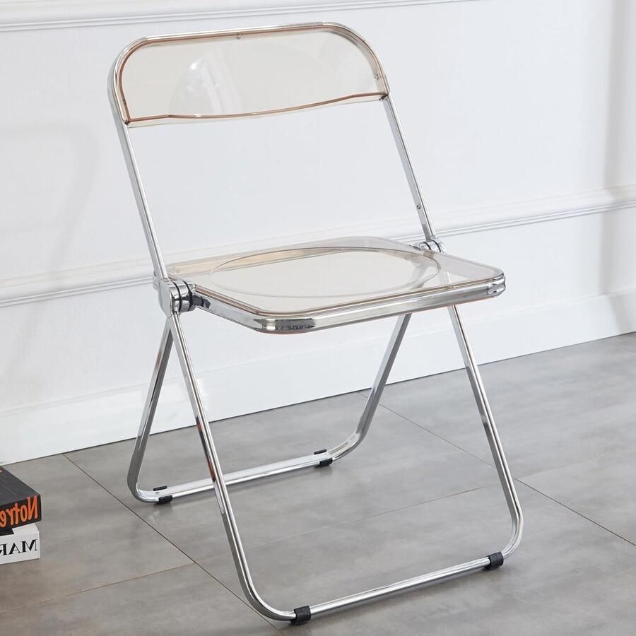 Transparante Klapstoel Modern Design 1 stuk Acryl 19 09D x 18 89B x 29 72H