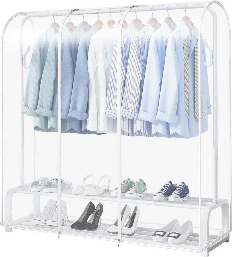 Transparante Kledingrek Hoes Bescherming tegen stof 1 stuk 180x150x50cm