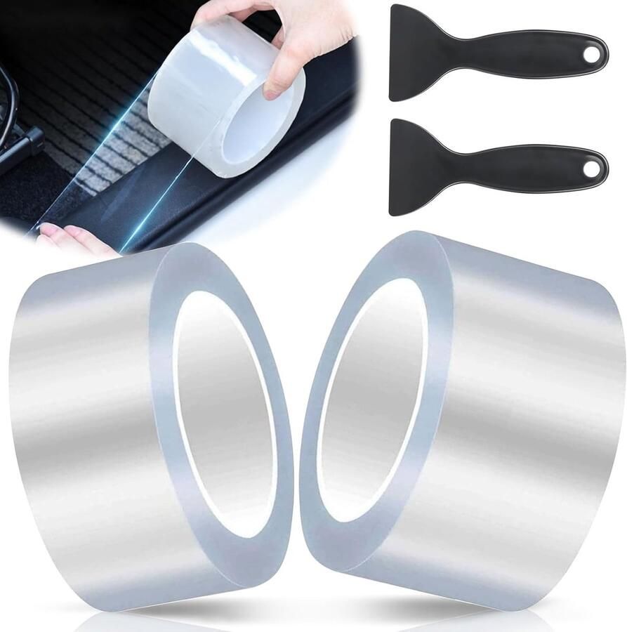 Transparante Lakbeschermingsfolie Bescherming voor Auto Fiets en Motor 2 Stuks 5 cm x 10 m