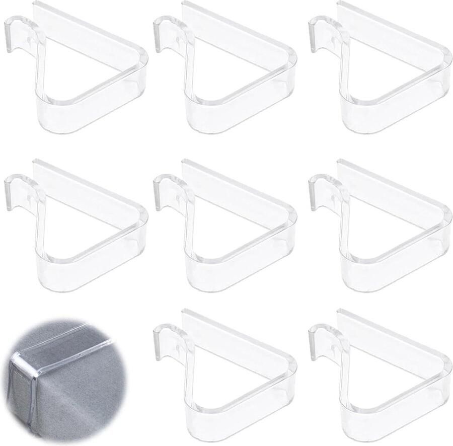 Transparante onzichtbare tafelkleedklemmen kunststof tafelklemmen geen markering geen spijkers kleine klemmen tafelkleden picknicks feestjes