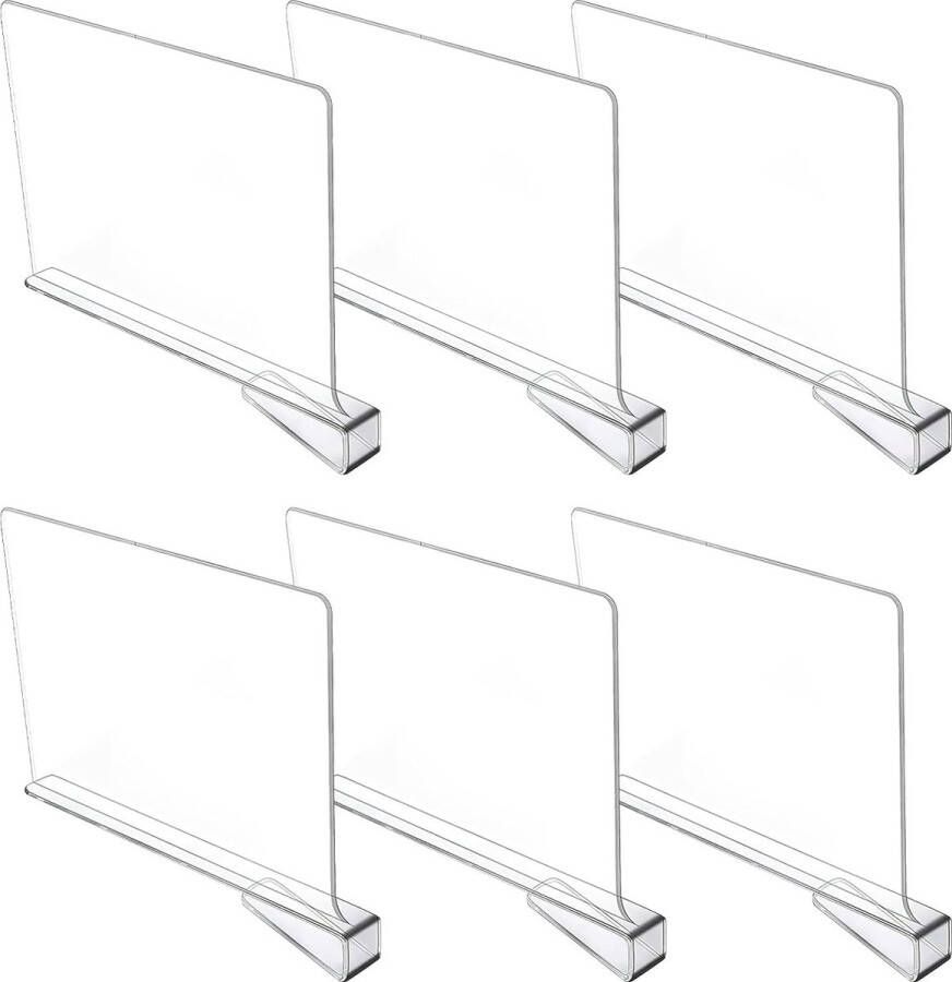 Transparante Plankverdeler Acryl Rek Scheidingswanden Kast Plankverdeler Voor Slaapkamer Keukenkasten Opslag Organisatie