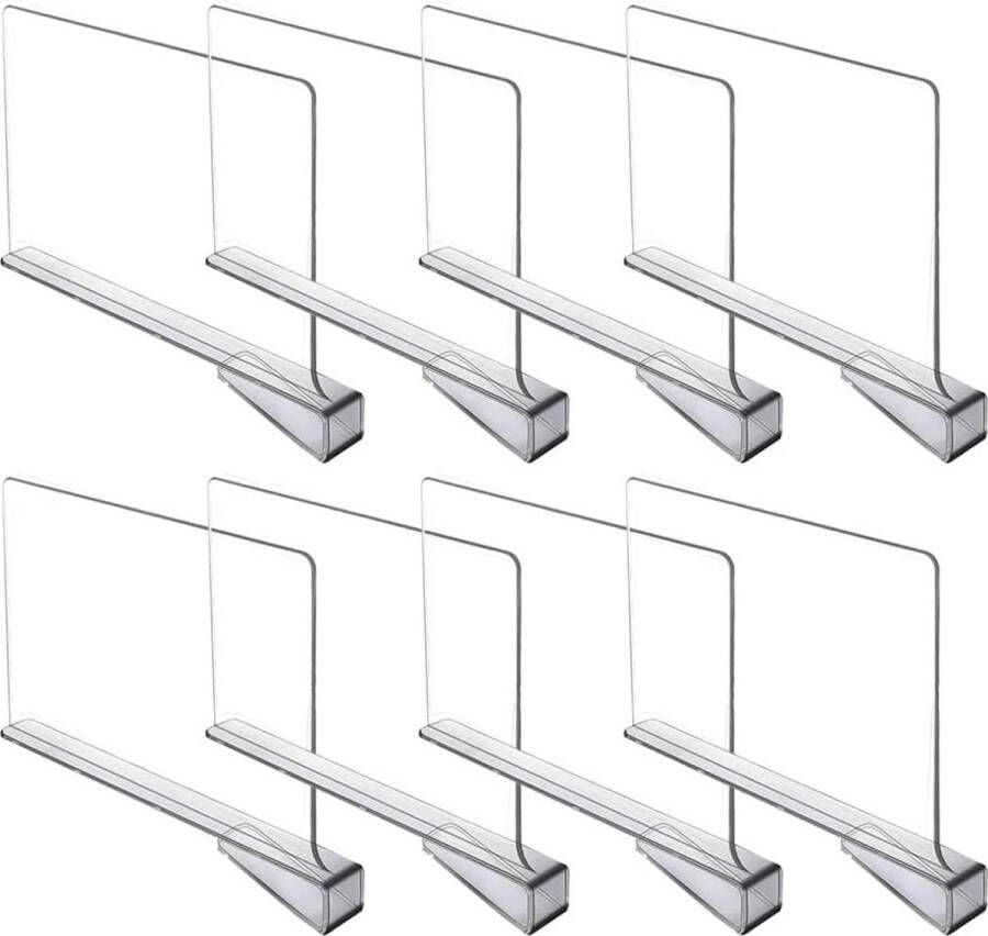 Transparante plankverdeler acryl rek scheidingswanden plankverdeler kast transparante plankverdeler voor slaapkamer keukenkasten plank opslag organisatie