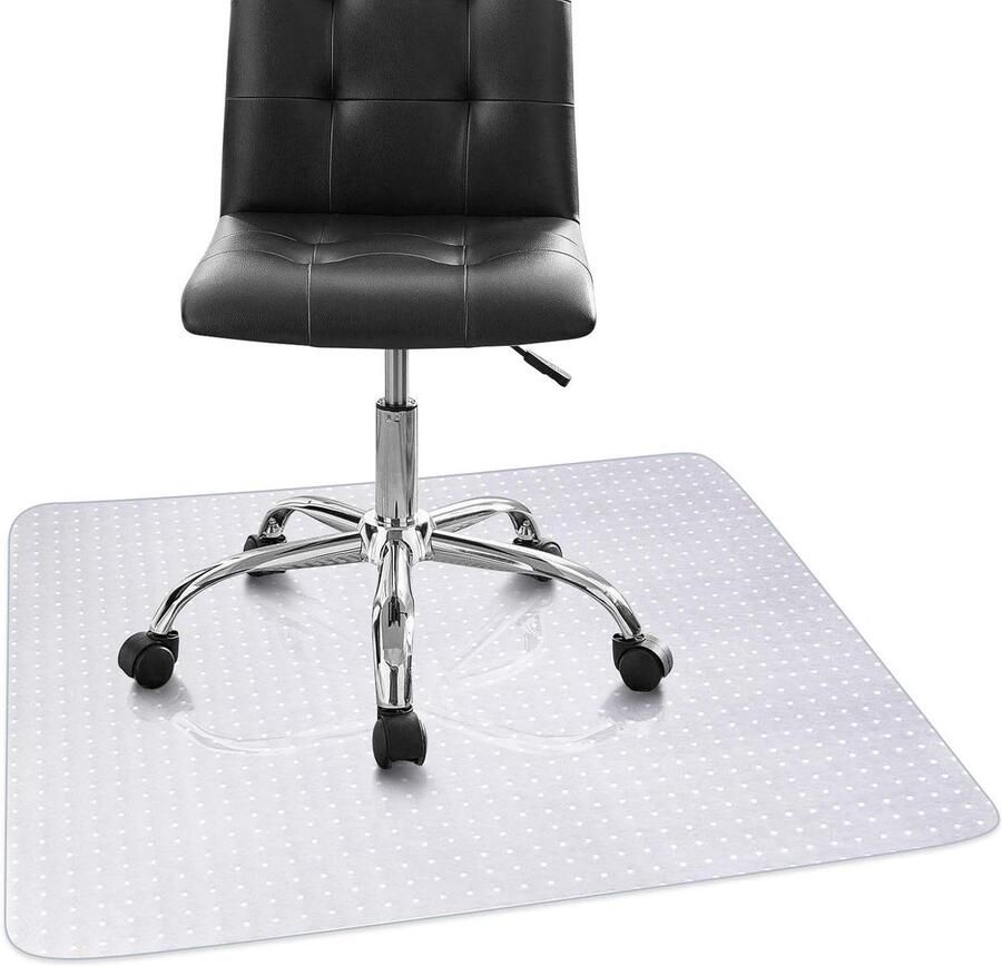 Transparante PVC vloerbeschermer voor bureaustoel 90x120cm met antisliplaag en noppen