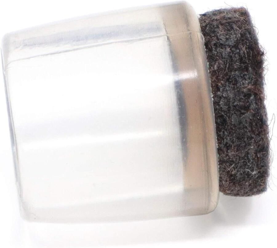 Transparante stoelpootdoppen met vilt diameter 13-14 mm ronde meubelglijders voor stoelpoten